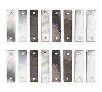 BENECREAT 16pcs Perles de Nacre Mère Noire, Charms en Coquillage de 20x6mm avec Trou de 1.5mm pour Création de Bijoux DIY et Accessoires Faits Main, Œil de Cheval