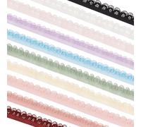 BENECREAT 18 m ruban de Garniture en Dentelle Élastique en Nylon, 10 couleurs 13mm de Large Élastique Extensible à Bord Fleuri Élastique en Dentelle à Volants pour Sous Vêtements Couture Décoration