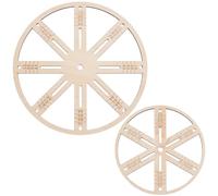 BENECREAT 2 Outil de Centrage de Mèche à 2 Styles Dispositifs de Centrage de Mèches de Bougie en Bois Burlywood Support Stabilisateur de Mèche Rond et Plat pour la Fabrication de Bougies Porte Mèche