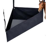 BENECREAT 2 Paquet 815x405x263mm Sac à foin d'angle pour cheval, Sac à foin en toile Oxford résistante de grande capacité pour remorque à chevaux mangeoire d'écurie