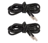 BENECREAT 2 Pcs Corde à Paillettes en Strass 140cm Corde de Tube de Remplacement en Diamant Rond de 6mm Cordons de Serrage Crystal Bling pour Pantalons de Sport Chandails Vestes Sweats à Capuche Noir