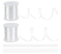 BENECREAT 2 rouleau de Sangle Extensible Transparente Sangle Élastique Transparente de 20/10m Sangles Invisibles en TPU pour Sous de Bain Vêtements de Sport Masques Couture Largeur de 6/8mm