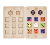 BENECREAT 2 Styles D&D Spell Slot Tracker Gravure Laser Plateau à Dés en Bois pour Collectionneurs de Donjons et Dragons Accessoire DND Cadeau 150x100mm