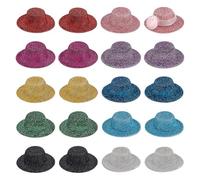 BENECREAT 20 chapeau Miniature Mini Chapeaux de Fête du Thé 10 couleur Fascinator Tiny Small Hats Mini Base de Chapeau Fascinateur Rond pour Fête Thé et Cocktail
