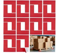 BENECREAT 20 marqueur de Sol Durable en Forme de L Autocollant de Marquage D'Angle de 15x15x5cm pour Bureau Table Sol D'Entrepôt Rouge