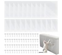 BENECREAT 20 Paquet de Protection pour Meubles Griffures de Chat 2 Taille de Protection de Canapé de Cat Protection ayures en PVC pour Les de Canapé des Portes Murs (avec 60 Broches)