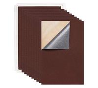 BENECREAT 20PCS Velvet (Brown) Tissu Feutre Adhésif Feuille A4 (21cm x 30cm), Autocollant, Durable et résistant à l'eau, Polyvalent, Idéal pour la création artistique