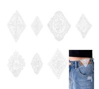 BENECREAT 21 rallonge de Taille de Pantalon Blanche 7 Styles de Rallonges de Taille en Dentelle Douce pour Pantalons Rallonges de Ceinture Tendance pour Jeans Pantalons et Jupes