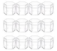 BENECREAT 21Pack Clear Acrylic Boxes Hexagon Small Plastic Bead Storage Containers(5.6x5x5cm) for Gifts, Weddings, Party Favors, Treats, Candies