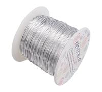 BENECREAT 260m 0.6mm fil d'aluminium anodisé bijoux artisanat faisant des perles fil d'artisanat en aluminium coloré floral, argent