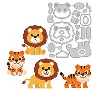 BENECREAT 3,11x3,86inch/79x98mm Lion Metal Cutting Dies, DIY Scrapbooking Papier Cartes, Modèles de Coupe en Métal pour Gaufrage, Fabrication de Cartes