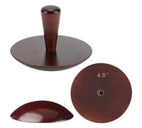 BENECREAT 3 Ensembles Moules Supérieurs Céramique en Bois, 114/140/161 mm Outil de Poterie en Bois avec Poignée, Outils de Modélisation en Argile Brune de Noix de Coco pour Fabrication de Bol Assiette
