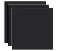 BENECREAT 3 Pcs Tapis en Silicone Noir, 30x30cm Plaque en Caoutchouc de Silicone, Protecteur de Comptoir en Silicone pour Table Protecteur Tampon Résistant à la Chaleur, 2mm d'Epaisseur