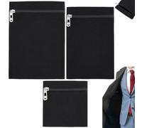 BENECREAT 3 poche Latérale Noire Cousue avec Fermeture Éclair Coudre les Poches Intérieures de la Veste Intérieure en Toile avec Poche de Sécurité Cachée pour Chemise Veste Sweats