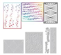 BENECREAT 3 Styles Points Couverture Fond Diamant Points Irréguliers avec Mot Bienvenue, Thank U Carbon Steel Cut Dies Pochoirs pour Scrapbooking, Album Photo, Épaisseur: 0.8mm