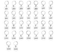 BENECREAT 30 marqueur de Mailles Rond Marqueurs de Points de Crochet en Acrylique Transparent avec 304 fermoir en Acier Inoxydable Marqueurs de Points de Verrouillage pour Tricot Tissage