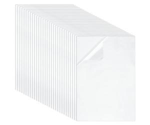 BENECREAT 30 Pcs 30x20 cm Plastique de Transfert de Chaleur WhiteSmoke, Bande Adhésive de Hotfix Tape Rhinestone Transfer Paper en PET pour T-Shirts, Cadeau en Tissu, Conception de Bricolage