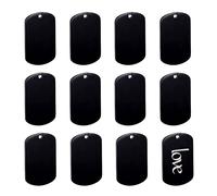 BENECREAT 30 pièces 5x2.9 cm Ébauches D'Estampage en Aluminium Étiquettes de Chien Forme de Bouclier avec Trou pour Collier Bracelet Bijoux Pendentif, 1 mm D'Épaisseur