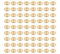 BENECREAT 300 Pcs Perles D'Espacement Plaquées Or 14K Véritables Perles D'Espacement Plates Heishi de 4mm Perles Rondes Plates en Vrac pour la Fabrication de Boucles D'Oreilles Bracelets Colliers