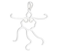 BENECREAT 32.5x34mm Grand 925 Argent Sterling 5 Griffes Pendentif, Pendentif Fait Main en Forme de Nuage avec Chiffon de Polissage pour Pendentif Pépites, Collier à Faire Soi-Même, Épaisseur de 1mm