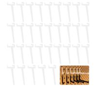 BENECREAT 32 crochet en Acrylique pour Panneau Perforé Paquets de Crochets de 93mm pour Panneaux Perforés Espace de Rangement Garage Cuisine Vendre au Détail et Plus (Blanc)