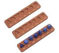BENECREAT 3pcs en Bois dés Plateau, 190x41.5x8.5mm polyédrique présentation Plateau pour collectionneurs, Donjons et Dragons Jeu, Chameau