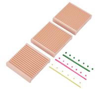 BENECREAT 3pcs Ensemble de Fabricant de Perles en Pâte Polymère Formeur de Perles en Argile Plastique avec Fente de 2.5mm 3mm 3.5mm, Outil Rouleau à Boule d'Argile PeachPuff pour la Fabrication