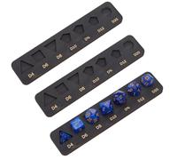 BENECREAT 3pcs Plateau à dés en Bois, 190x41.5x8.5mm Présentoir polyédrique pour collectionneurs, Jeu Donjons et Dragons, Noir