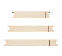 BENECREAT 3Pcs Règle à fil en bois, 20/25/ 30cm Règle pour couper les rubans, Outil de couture pour les bandes de tissu, la coupe de rubans, la fabrication de couronnes de Noël