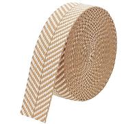 BENECREAT 4.6 mètre de Ruban de Coton, Ruban en Polycoton Burly Wood, Ruban Jacquard, Ruban Plat à Rayures pour Anses de Tote Bag, Ruban de Sac Fourre-Tout