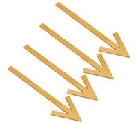BENECREAT 4 autocollant de Panneau de Flèche Dorée Panneau Fléché Autocollant 210 × 59mm Autocollant Directionnel en Acrylique pour L'Intérieur Marquage Mural au Sol Extérieur
