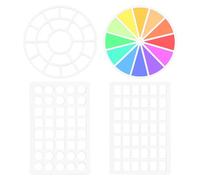 BENECREAT 4 gabarit de Roue Chromatique Pochoirs de Dessin Acrylique Style 2 Gabarit D'Échantillonnage pour Correction de Couleur de Tissus Scrapbooking Loisirs Créatifs Décoration