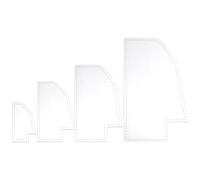 BENECREAT 4 gabarit de Sac à Main Gabarits de Sacs en Acrylique Outils de Loisirs Créatifs en Acrylique Transparent de Différentes Tailles pour la Fabrication de Sacs Faits Main (9/14/18/22.1cm)