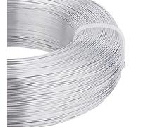 BENECREAT 455m 0.6mm fil d'aluminium argenté fil de sculpture en métal pliable pour la fabrication de bijoux en perles projet d'art et d'artisanat