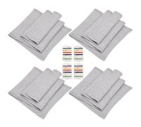 BENECREAT 4Paquet Gris Polyester Côte Maille Col Roulé Remplacement, 540x175mm Bords Col Côte avec Fils de Broderie et Aiguilles pour Veste Manteau Sweat à Coudre DIY