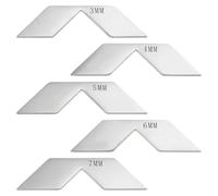 BENECREAT 5 Pcs outil à Onglet D'Angle en Acier Inoxydable 201 Outil de Coupe D'Angle pour Reliure de Livre 3/4/5/6/7mm Ensemble de Gabarits de Coupe D'Angle pour la Création D'Albums Reliure