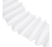 BENECREAT 5 Yards/4.5m Garniture en Dentelle Florale Ivoire Ruban de Dentelle à Œillets de 15.5cm de Large Tissu à Coudre avec Bord de Feuille de Fleur pour Coudre des Vêtements Décoration de Maison