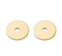 BENECREAT 500 pièces 18K Perles D'Espacement en Laiton Plaqué Or Disque Perles D'Espacement en Métal pour la Fabrication de Bijoux et Le Travail Artisanal, 6x0.5 mm (Trou : 1 mm)