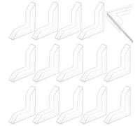 BENECREAT 50PCS Protecteurs d'angle en Forme de L, Pare-Chocs de Protection en Plastique de 44x44 mm pour Coin en Verre, Tuiles, Pierres et Phoalbum, Fente: 8 mm