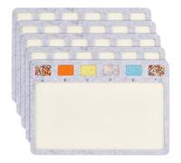 BENECREAT 5pcs Tapis de Perles en Feutre 29.5x21.1cm Planche à Perles Rectangulaire avec Échelle Alphabétique pour la Création de Bijoux et Projets Artisanaux Argenté