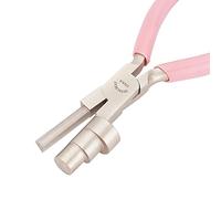 BENECREAT 6.3" Grande Pince à Boucler 3 en 1 Fils avec Tube en PVC Pince, Multi-Étapes Outil d'emballage de Bijoux pour Fournitures de Fabrication de Bijoux, Rose