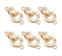 BENECREAT 6 ensemble de Fermoirs Déployants Fermoirs D'Extension de Collier Plaqués Or 14 carat Fermoirs pour Bijoux Fabrication de Bracelets 20mm pour Femme