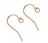 BENECREAT 6 PCS 14K Gold Filled Boucle d'oreille Crochets Boule fin de boucle d'oreille fils Balancent Conclusions de boucle d'oreille pour la fabrication de bijoux de bricolage - 20x11mm