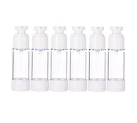 BENECREAT 6 PCS 30 ML Vide Airless Pompe Bouteilles en Plastique Remplissable Pompe À Vide Pompe Presse Bouteilles pour Lotion Parfum Huile Essentielle Fondation Toner Liquide