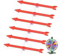 BENECREAT 6 toupie Flèche Rouge Flèche en Plastique de Taille (146x18x8.5mm) avec Ventouse Spinners Pointer pour les Activités Panneau de Fête Panneau de Stationnement pour Mariage