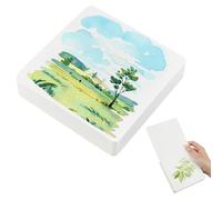 BENECREAT 60 feuille de Carnet de Croquis Aquarelle Mini Carnet de Peinture Portable et Déchirable de 12x12cm Livre de Papier à Dessin et Peinture D'Artiste Blanc