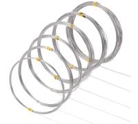 BENECREAT 60m 6 rouleaux Fil D'Acier Inoxydable, 0.3~0.8 mm de Fil de Caisse Claire Rond, Petit Fil de Fabrication de Bijoux pour Bricolage, Artisanat, Sculpture, Fabrication de Bijoux D'Art