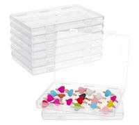 BENECREAT 8 boîte de Rangement pour Cartes Étui de Rangement pour Photos en PP avec Boucle de double Conteneur de Stockage D'Images pour cartes, perles et matériel de bricolage 17.5x12.2x1.7cm