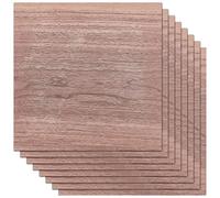 BENECREAT 8 Feuilles Feuille de Bois de Noyer, Planches de Placage Carrées en Bois Dur de 30x30 cm pour Projet de Bricolage en Bois, 0.5 mm D'Épaisseur