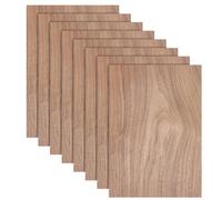 BENECREAT 8 Pcs Feuille de Bois de Noyer, Planches de Placage Rectangulaires en Bois Dur de 30x21 cm, pour Projet de Bricolage Artisanal en Bois, Épaisseur de 0.4mm